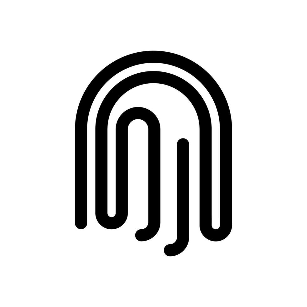 Fingerprint icon isolated on white background vector