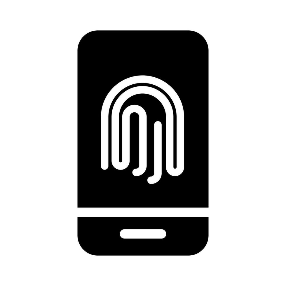 Fingerprint icon isolated on white background vector
