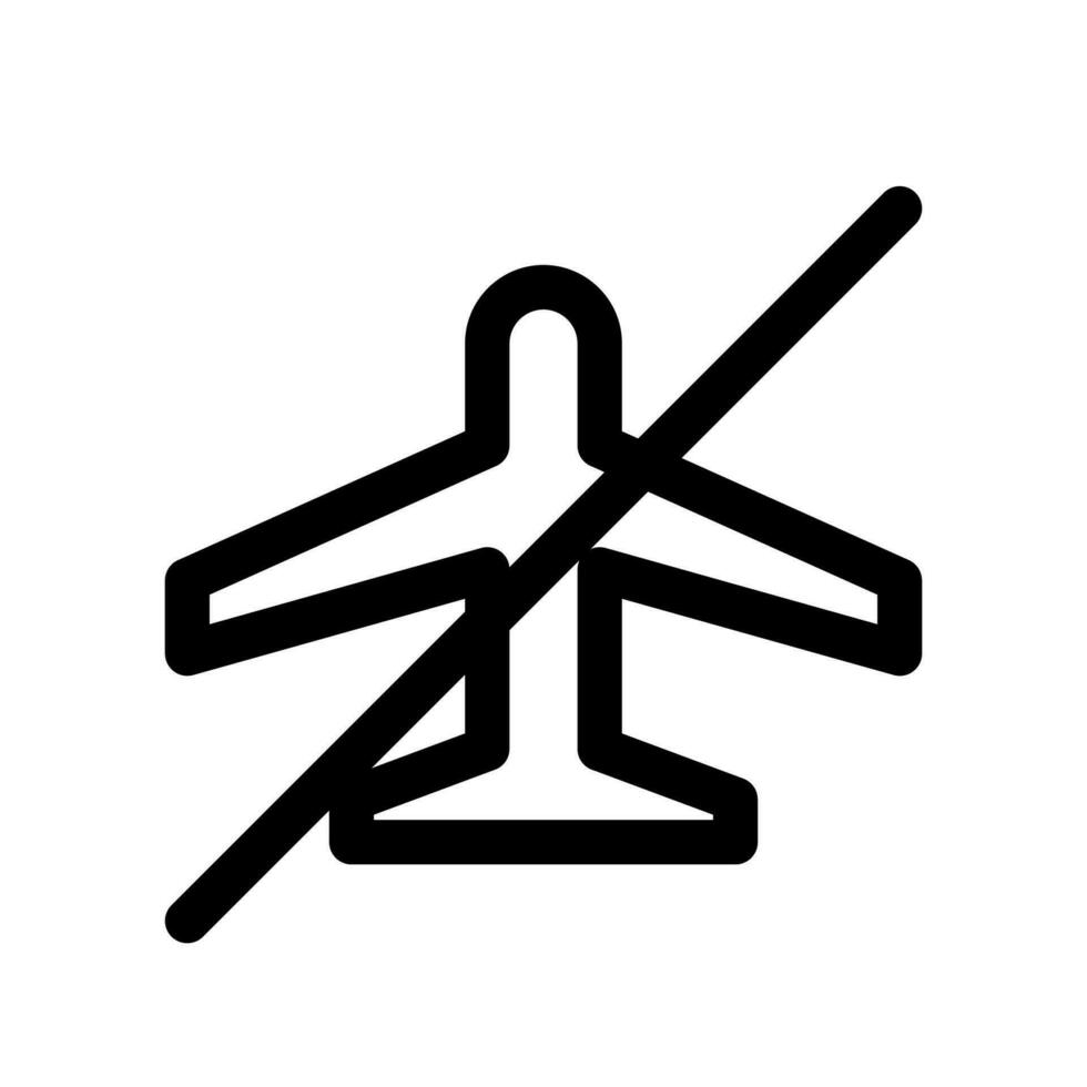 airplane mode icon vector isolated on white background. Simple vector logo
