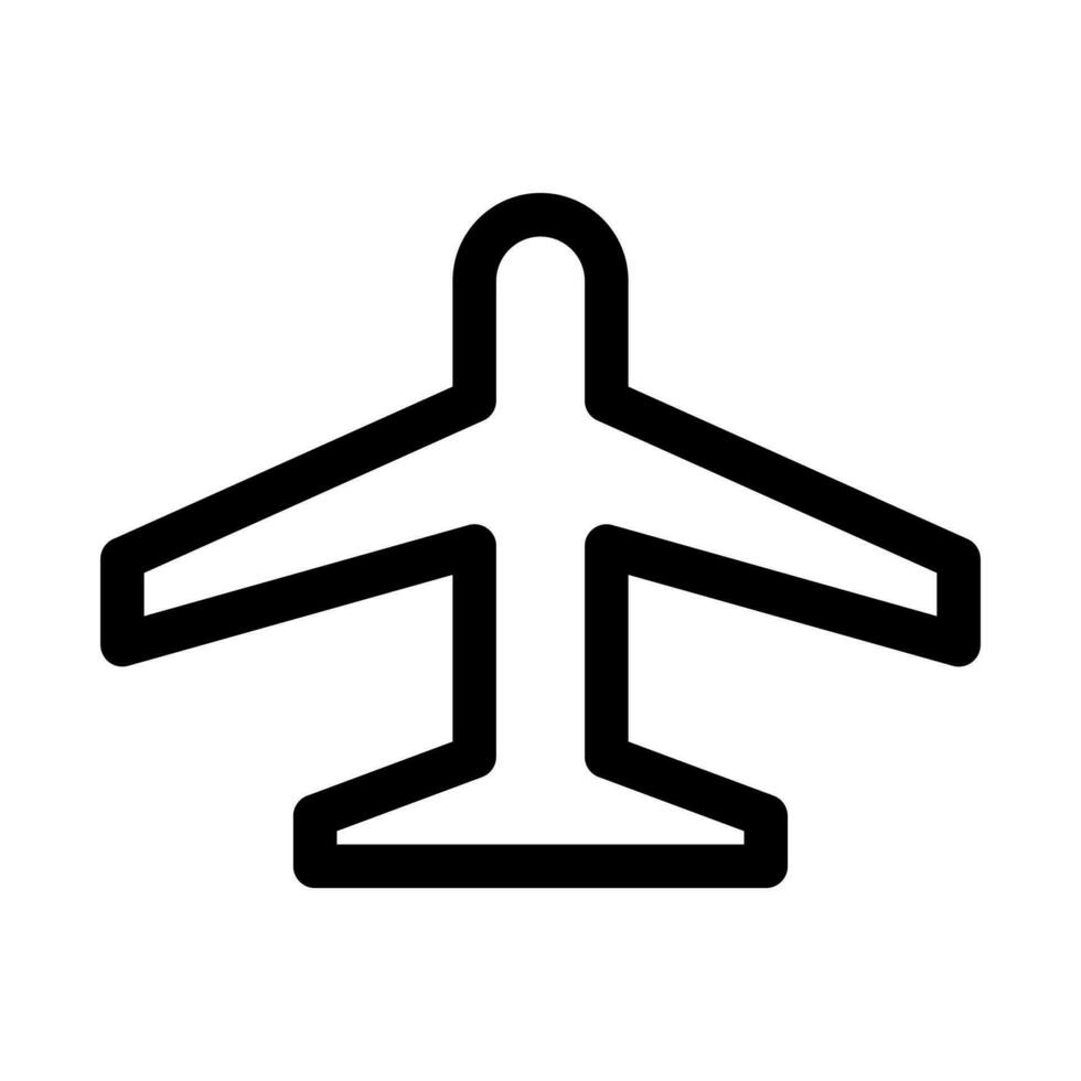 airplane icon vector isolated on white background. Simple vector logo
