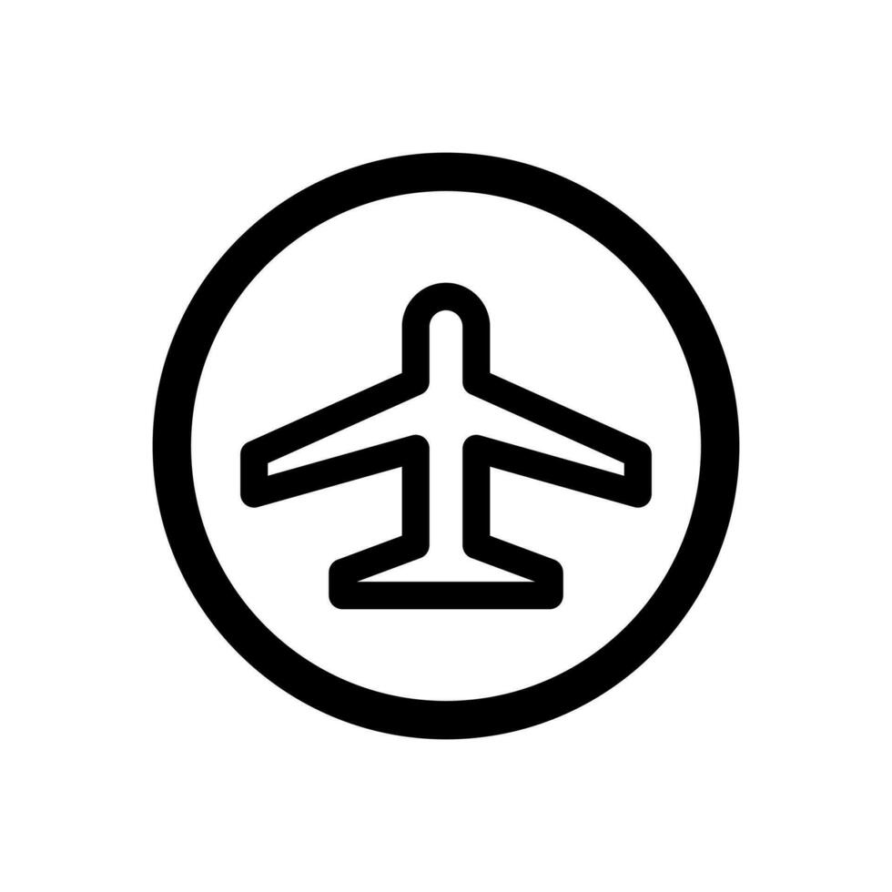 airplane icon vector isolated on white background. Simple vector logo