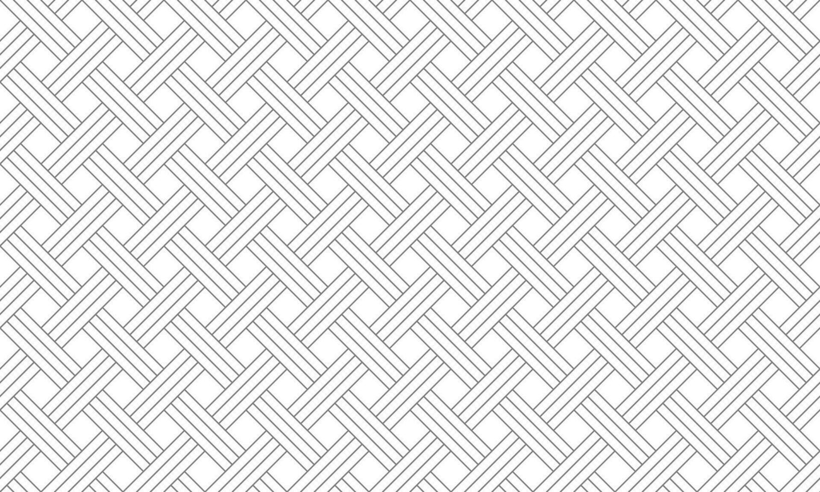 A grey basket weave seamless pattern consisting of 3 stripes with alternating angles. Vector Background.