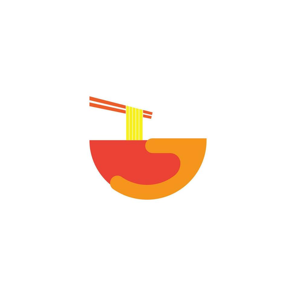 fideos cuenco logo, un logo ese es sencillo y fácil a recuerda vector