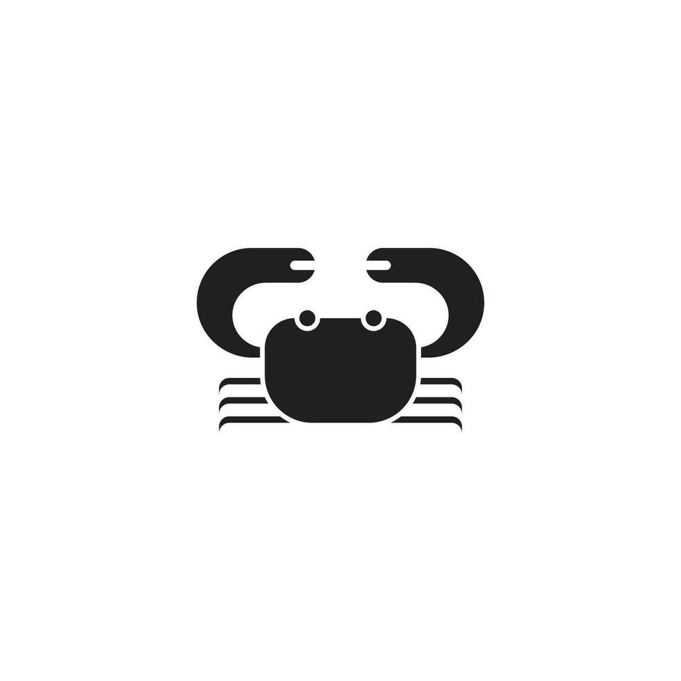 crab logo, a logo that is simple and easy to remember vector
