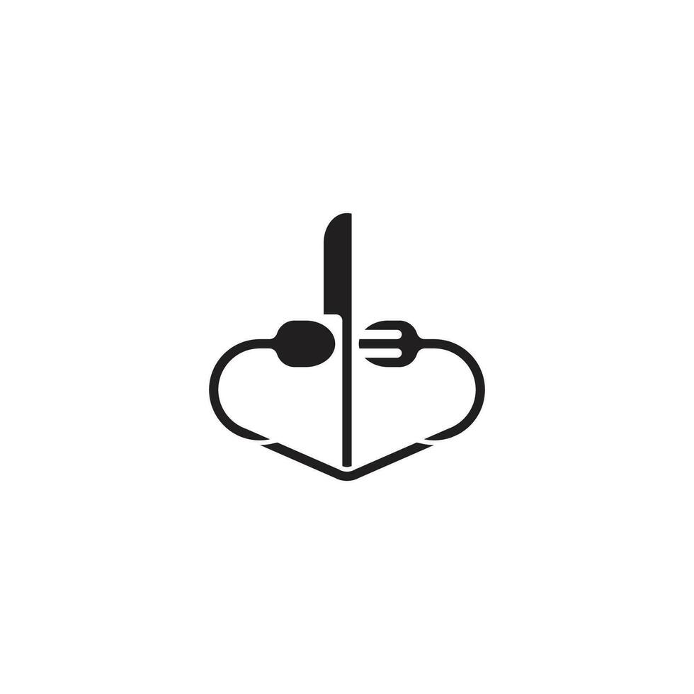 cutlery and knife logo, a logo that is simple and easy to remember vector