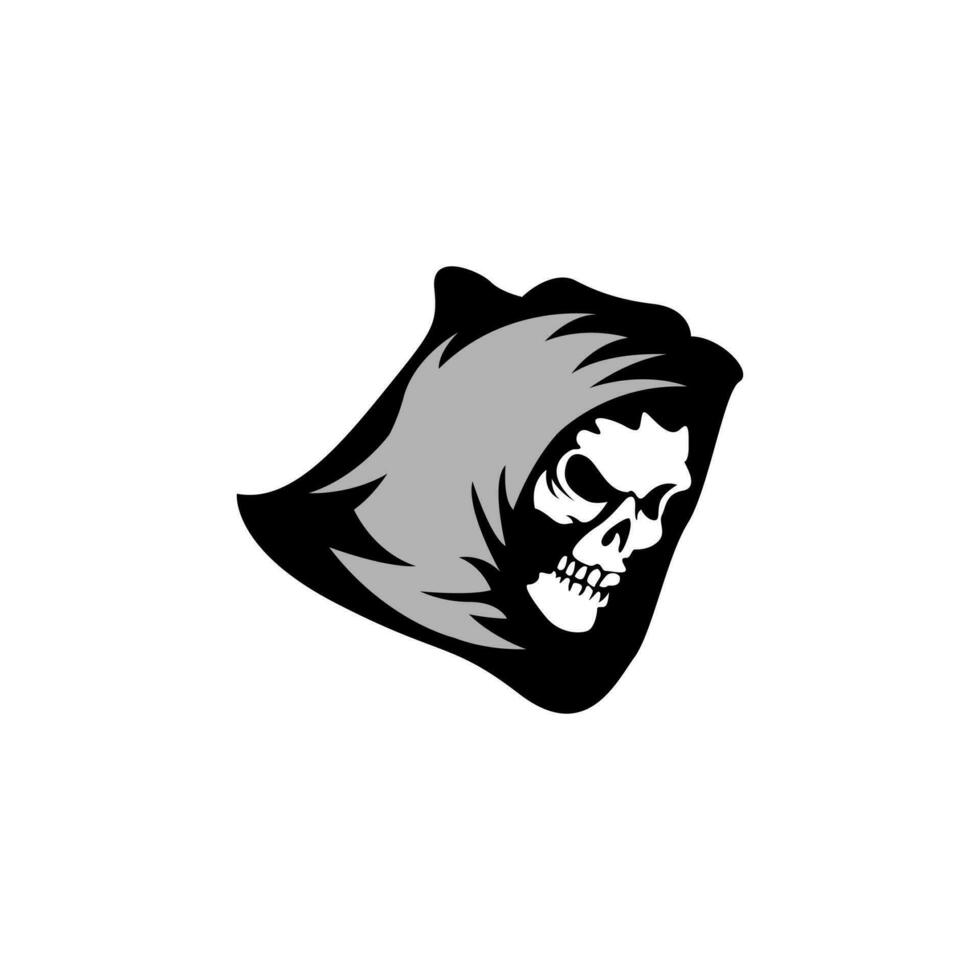 muerte demonio logo resumen diseño vector modelo. magia hada diablo espíritu horror personaje logotipo concepto icono.