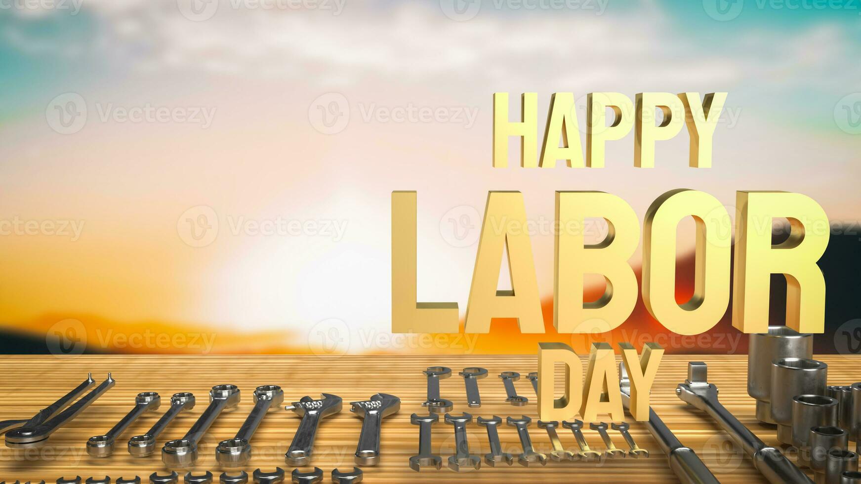 The Happy Labor Day for holiday concept 3d rendering photo