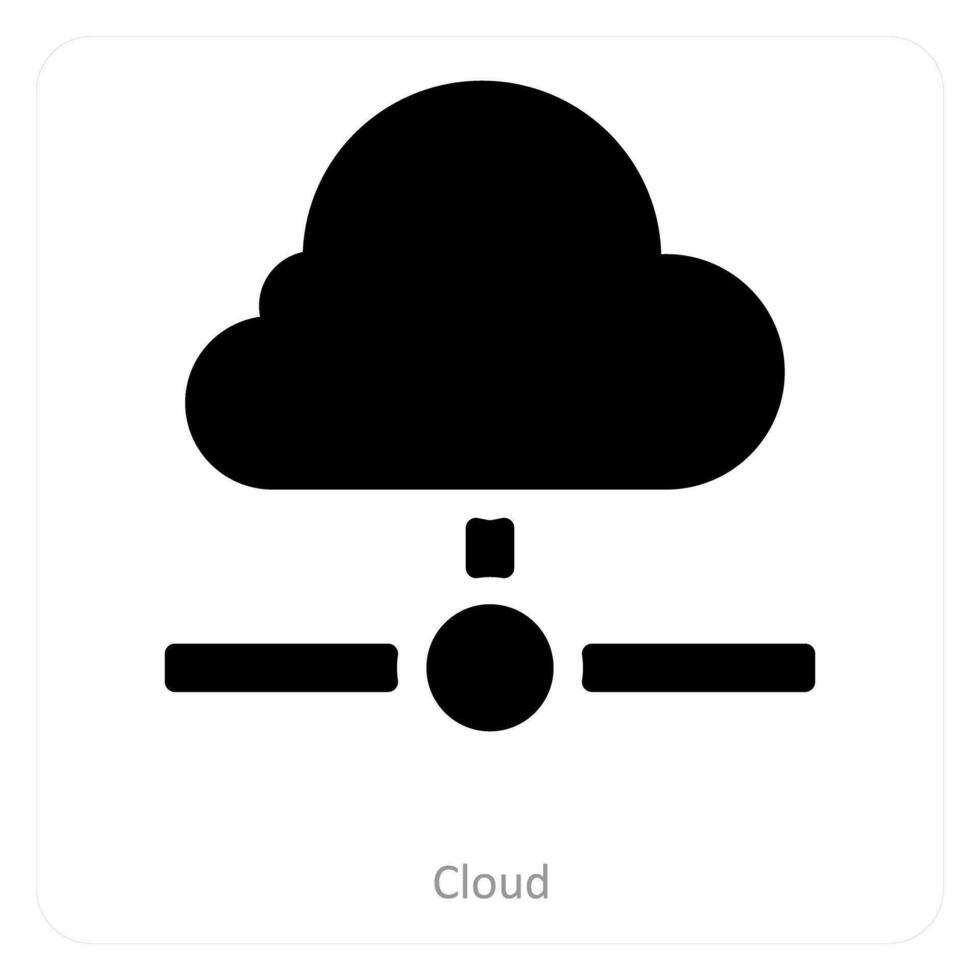 Cloud and connection icon concept vector