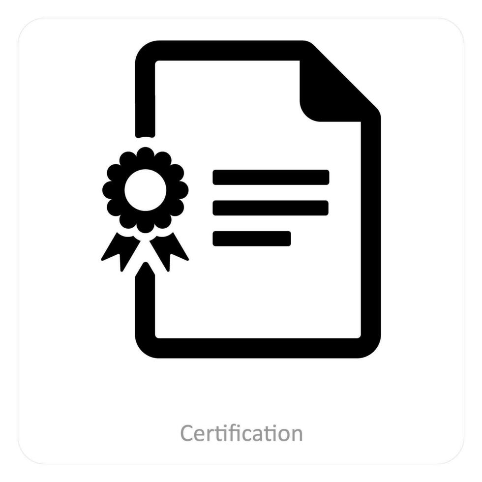 Certification and award icon concept vector