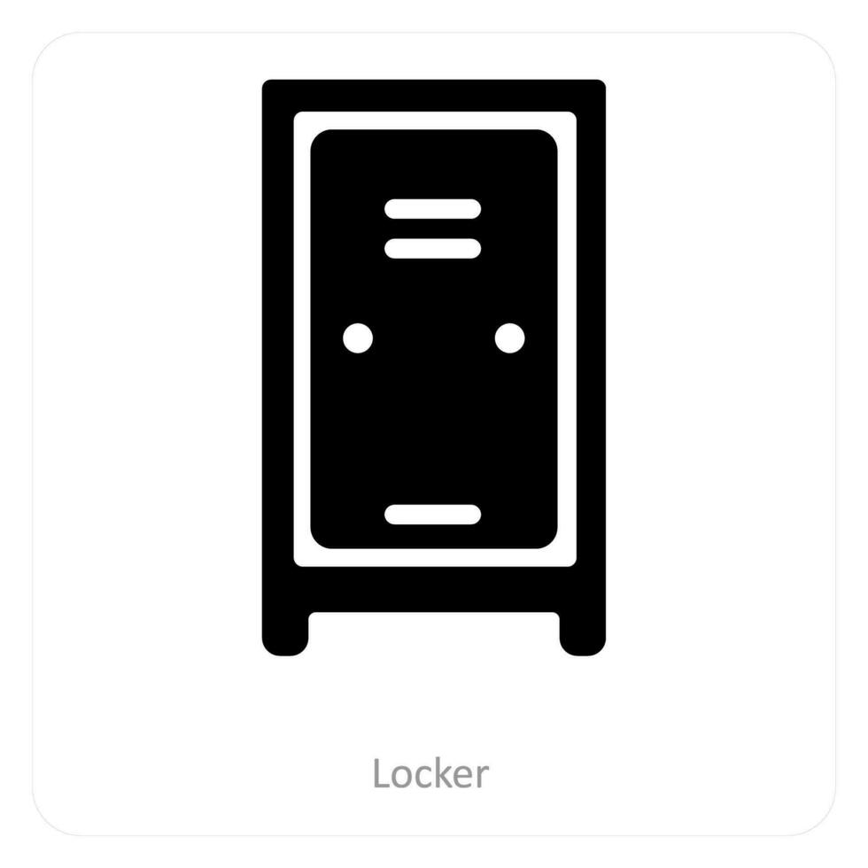 armario y puerta icono concepto vector