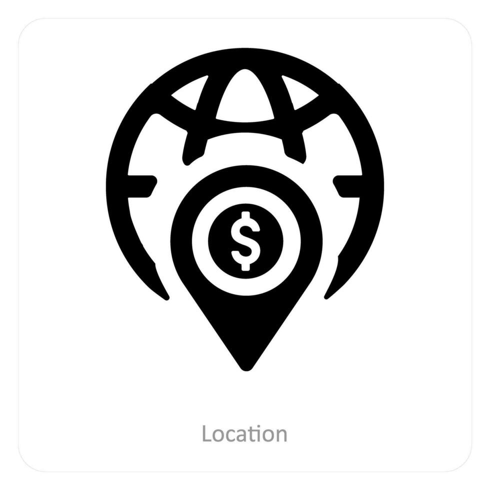 Location and pin icon concept vector