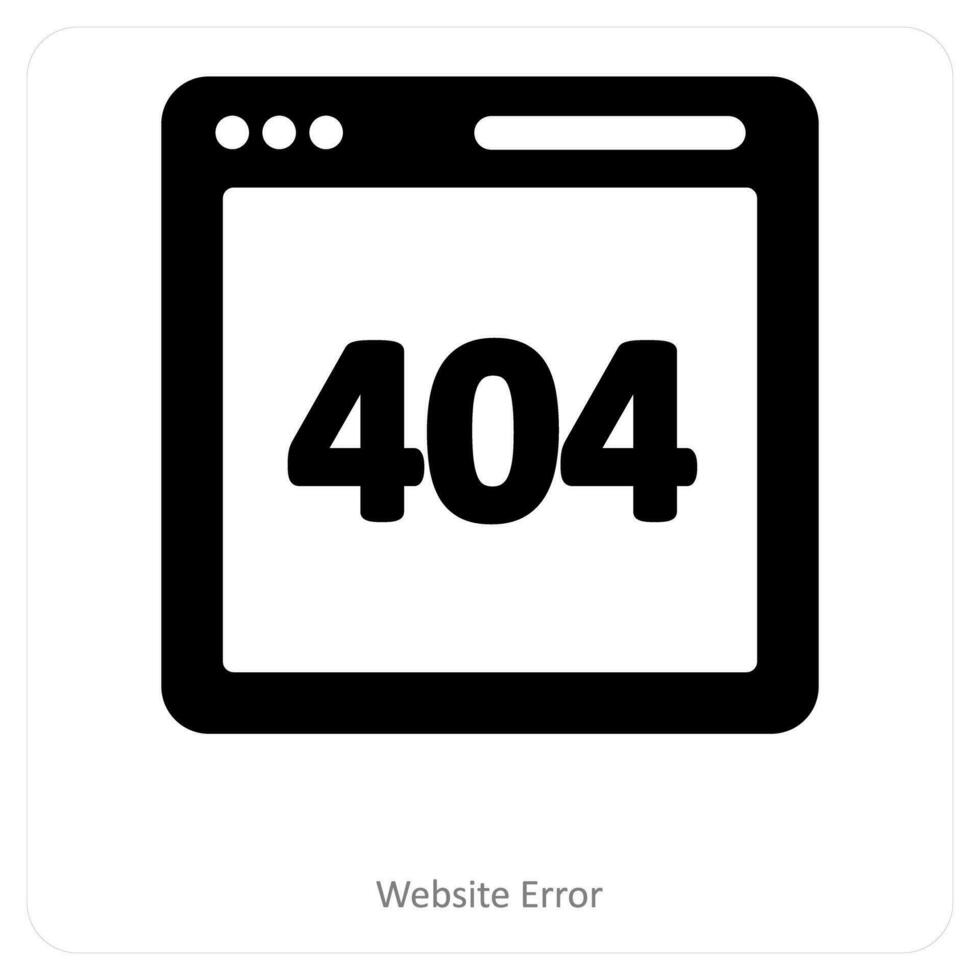 sitio web error y Internet icono concepto vector