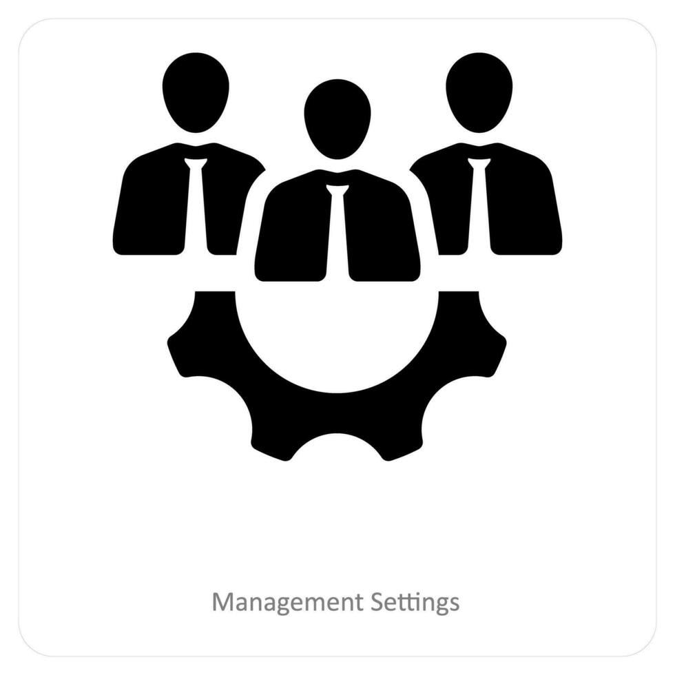 Management Setting and business icon concept vector