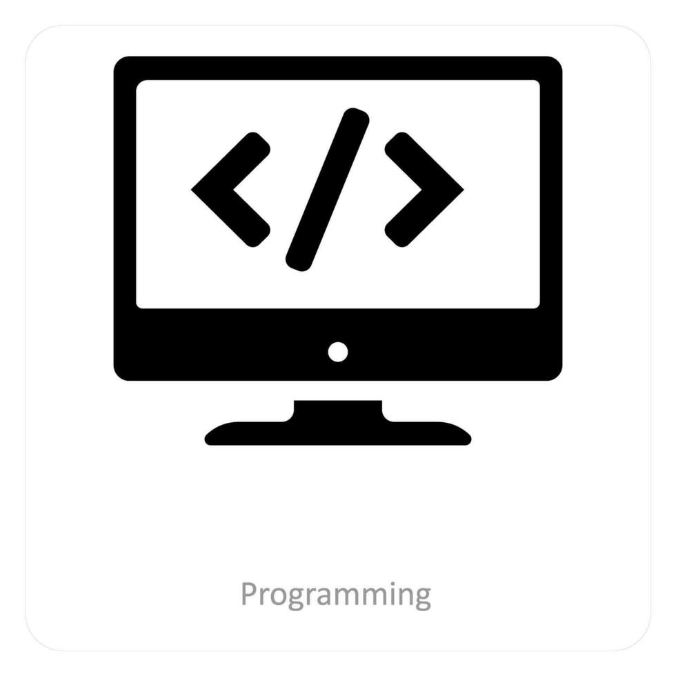 programación y codificación icono concepto vector