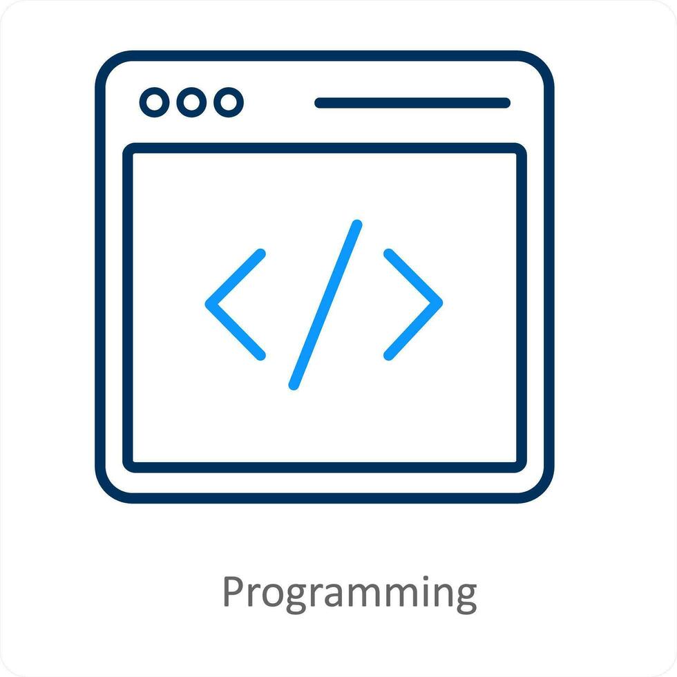 Programming and coding icon concept vector