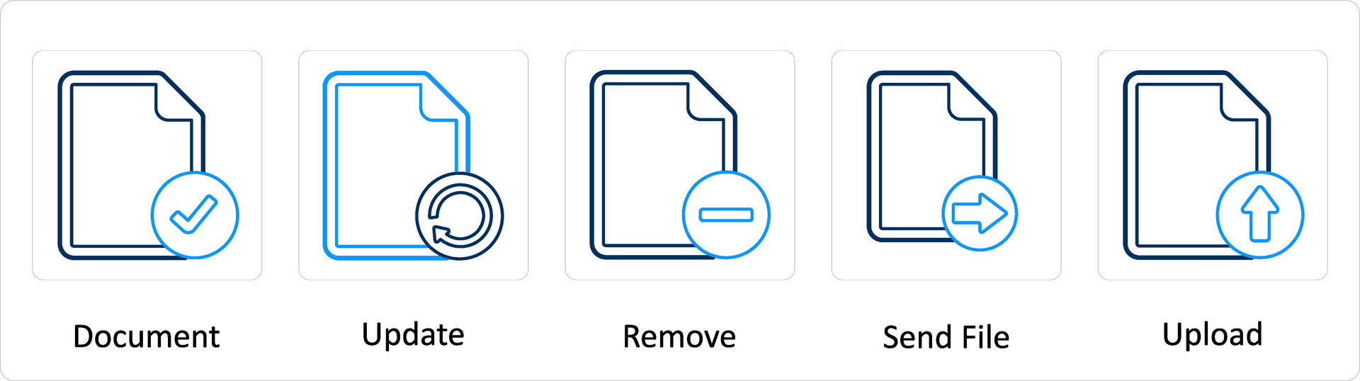A set of 5 Extra icons as document, update, remove 26640701 Vector Art ...