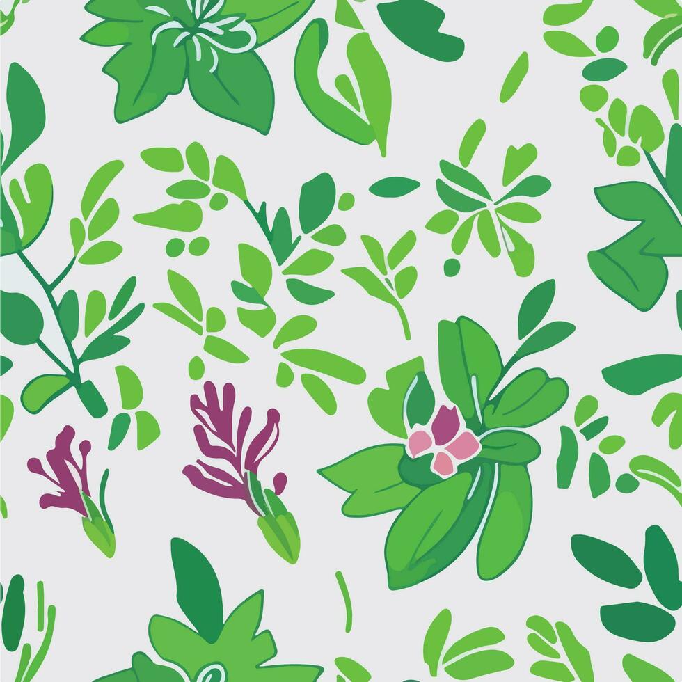 vector seamless hand drawn watercolor flower pattern. beautiful floral background design.