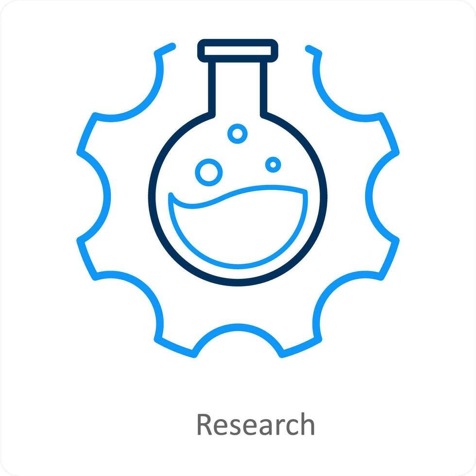 Research and searching icon concept vector
