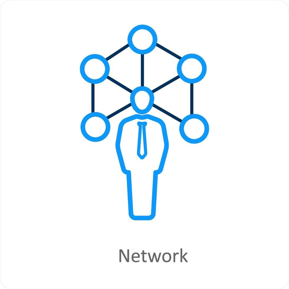 Network and global icon concept vector