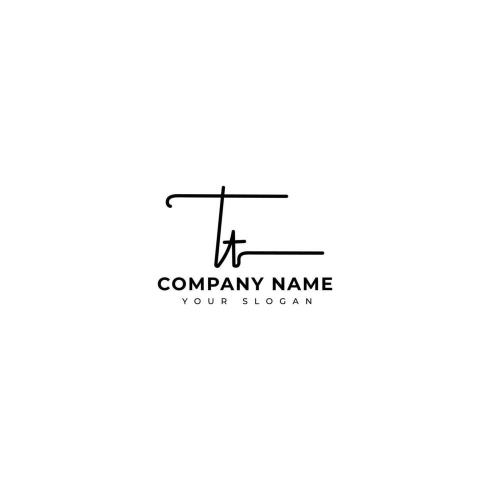 Tt Initial signature logo vector design
