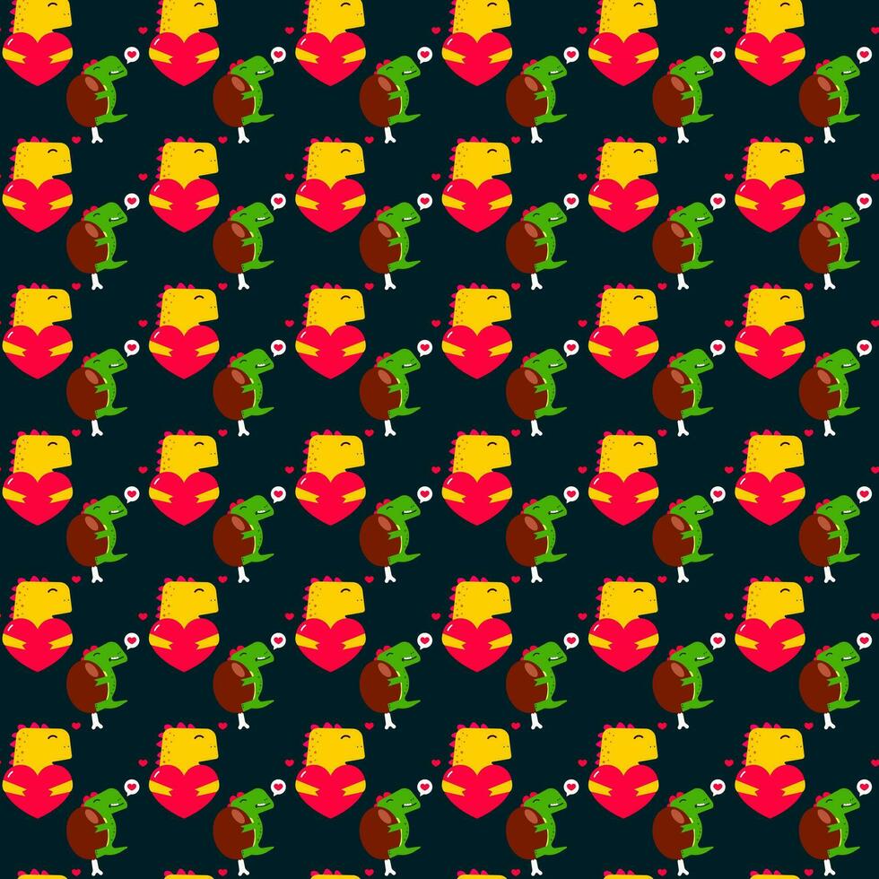 cute dinosaur vector pattern for print, greeting card and background wallpaper
