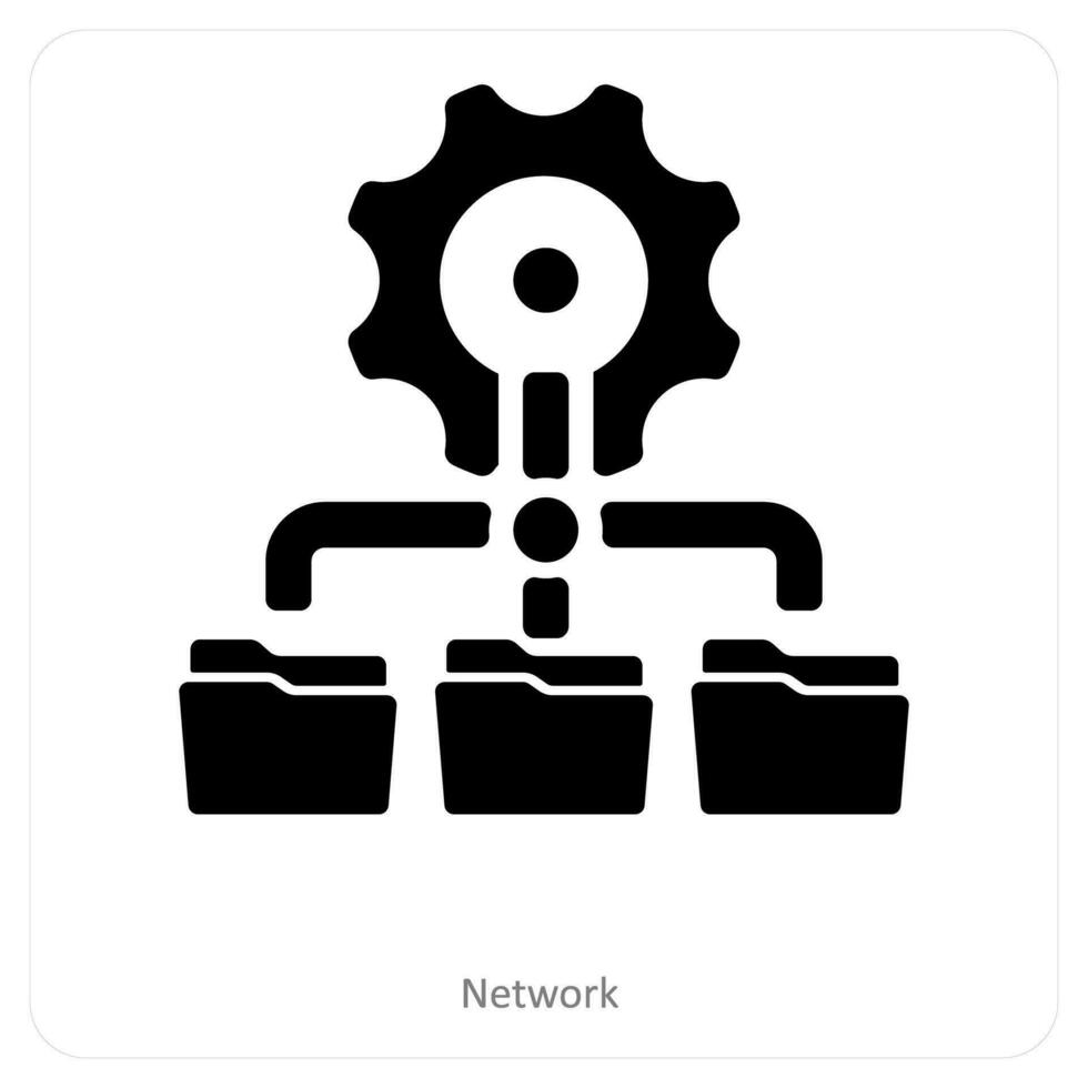 Network and connection icon concept vector