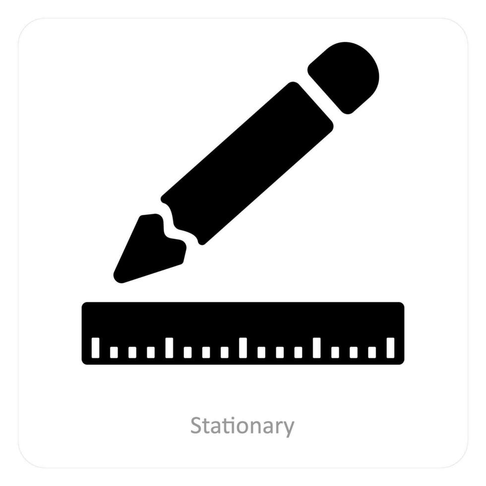 Stationary and geometry icon concept vector