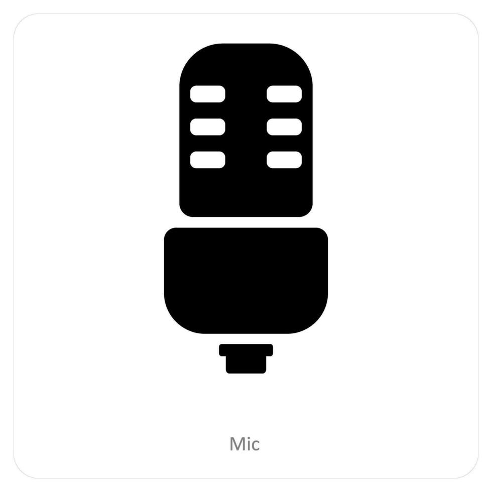 Mic and audience icon concept vector