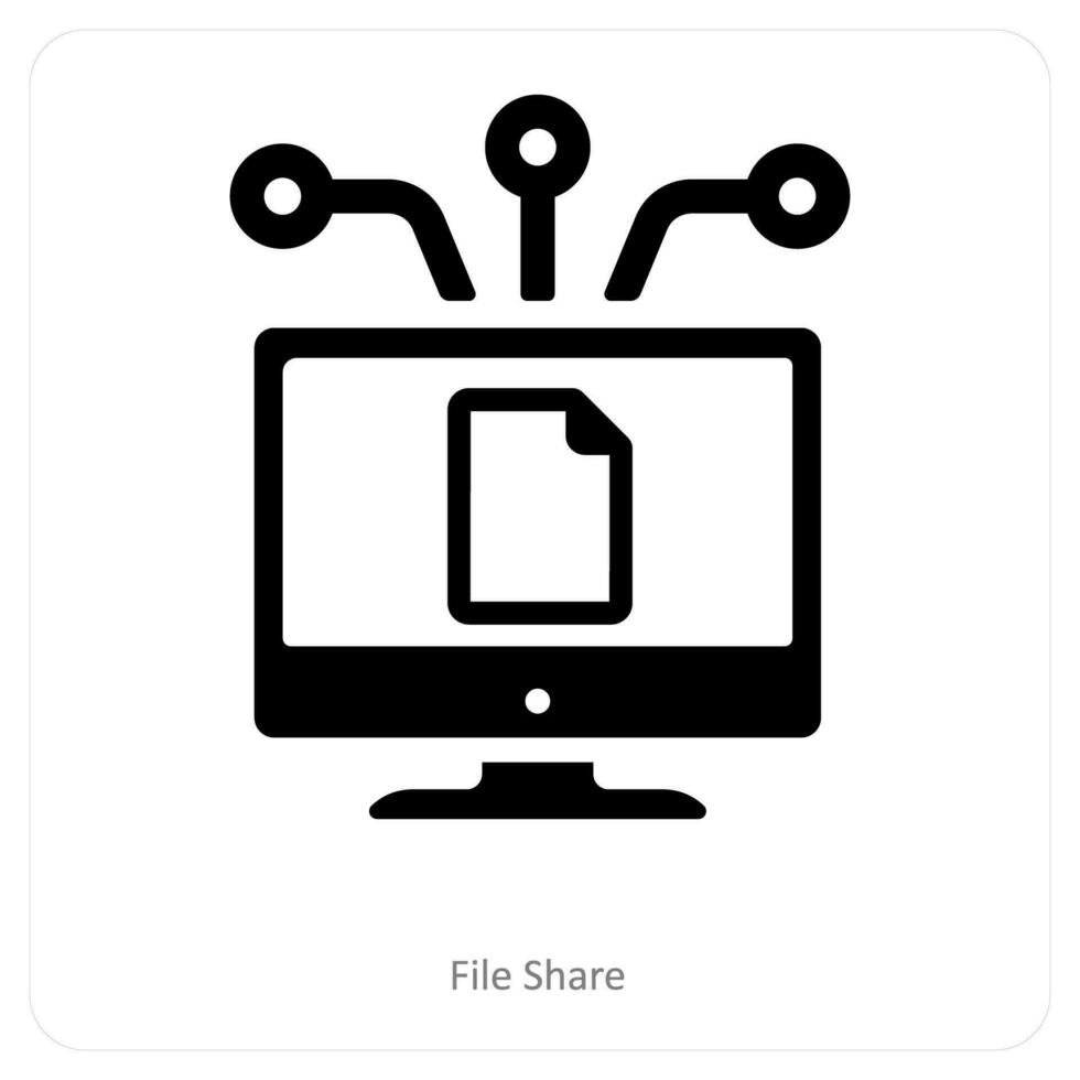 File Share and transfer icon concept vector