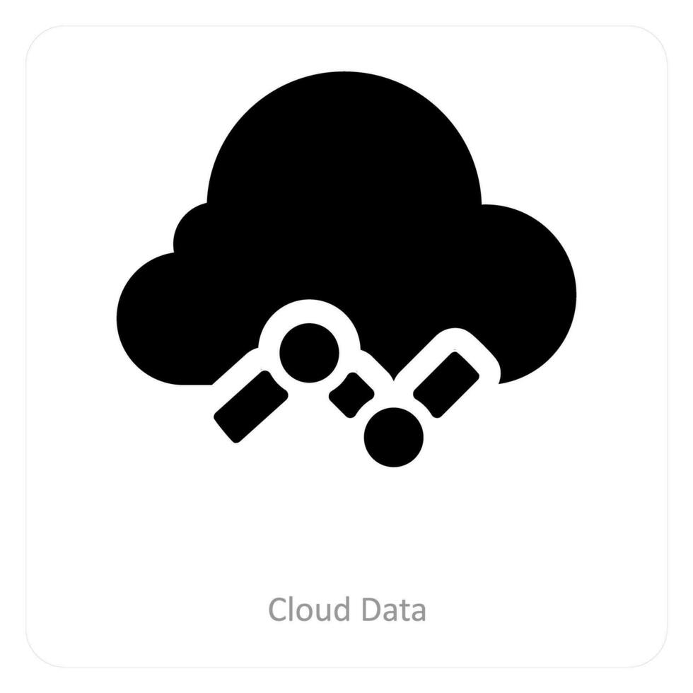 nube datos y datos icono concepto vector