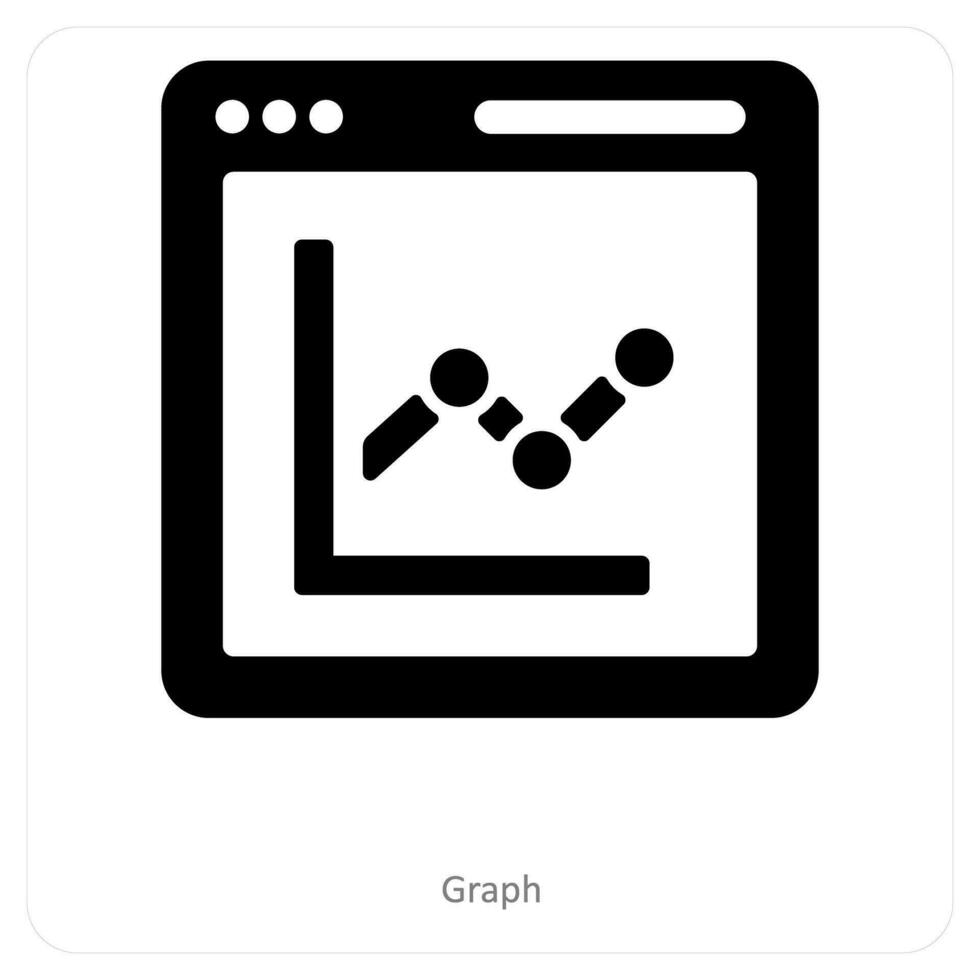 Graph and diagram icon concept vector