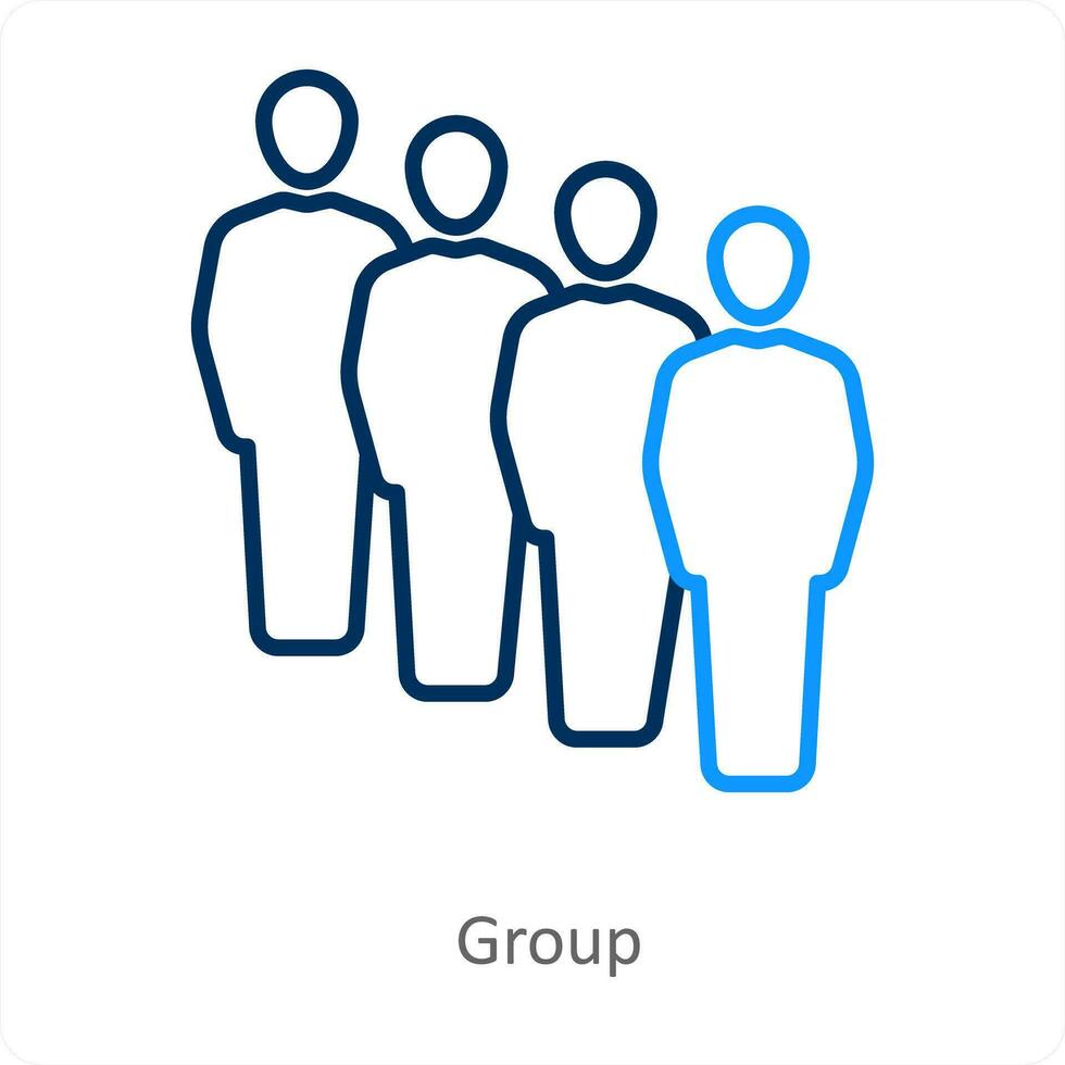 Group and staff icon concept vector