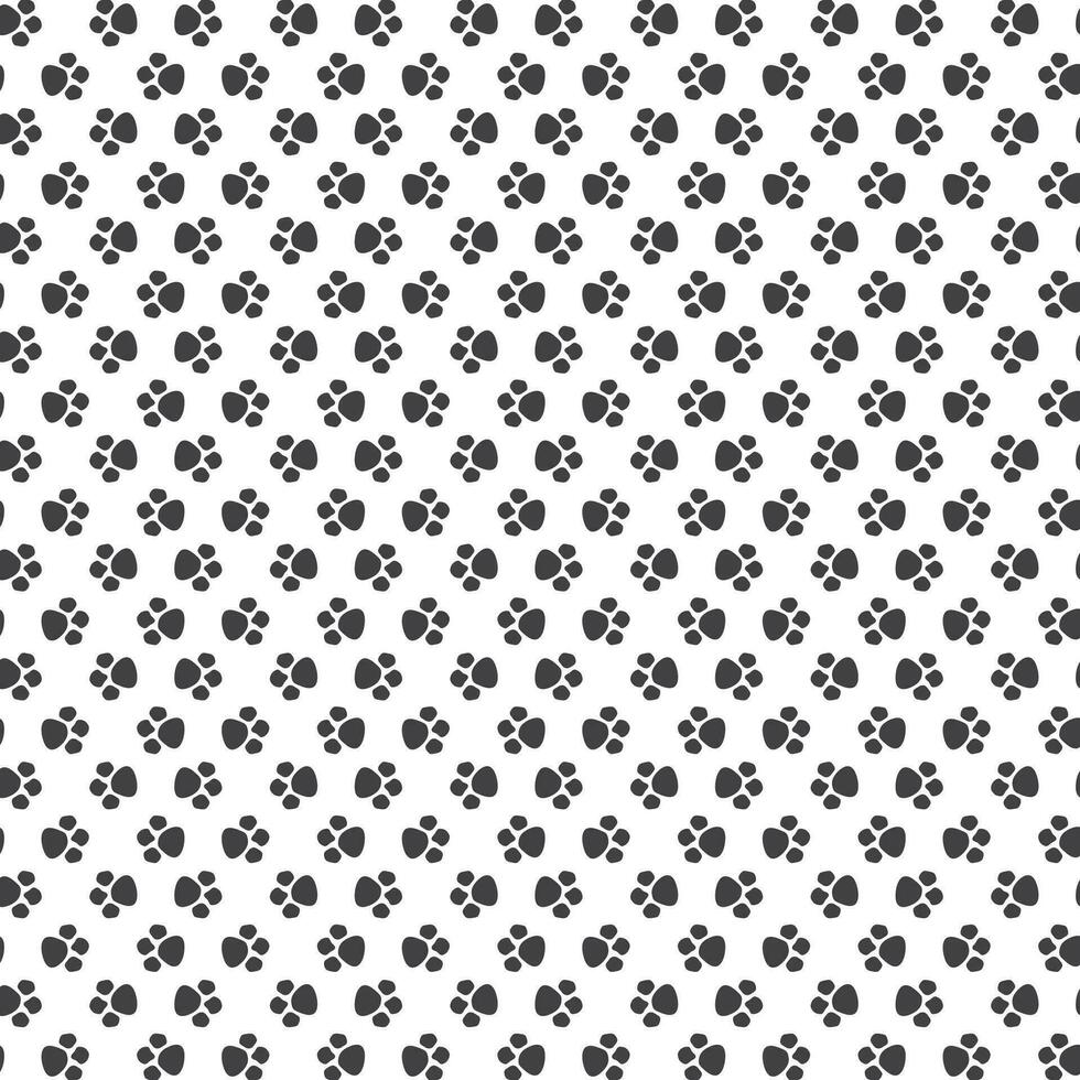 Free dog footprints pattern design vector