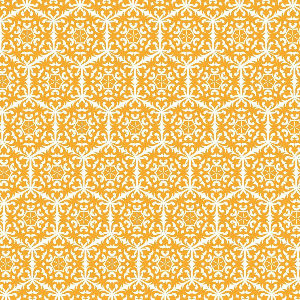 Yellow free vector flower pattern design