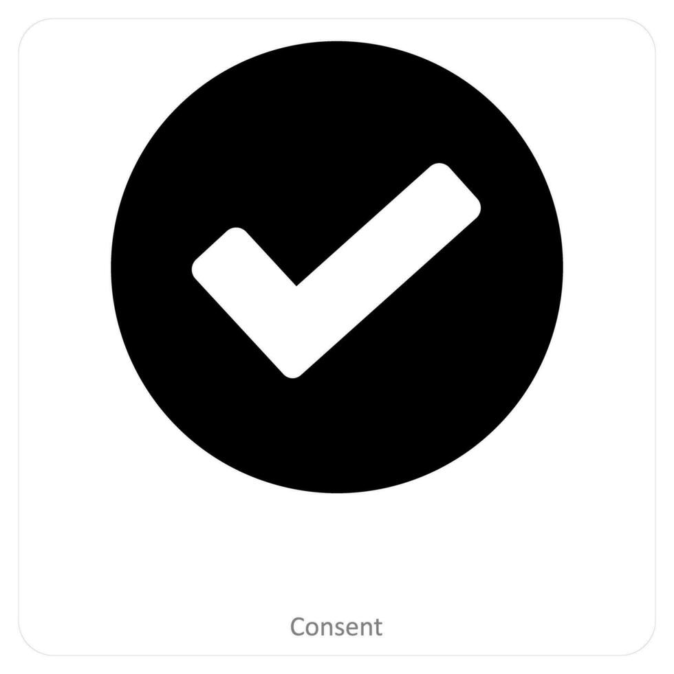 Consent and approve icon concept vector