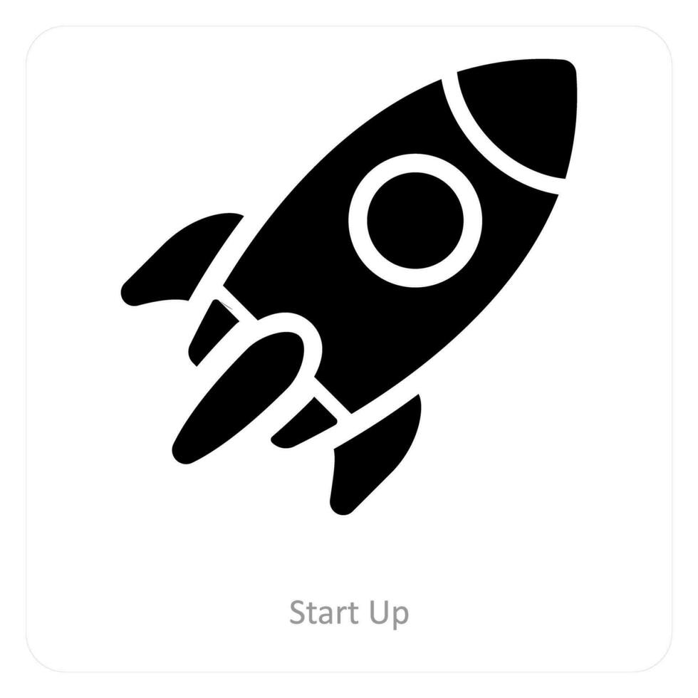 Start Up and launch icon concept vector