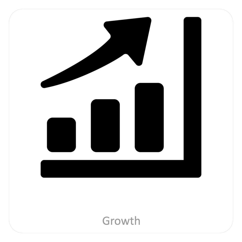 crecimiento y diagrama icono concepto vector