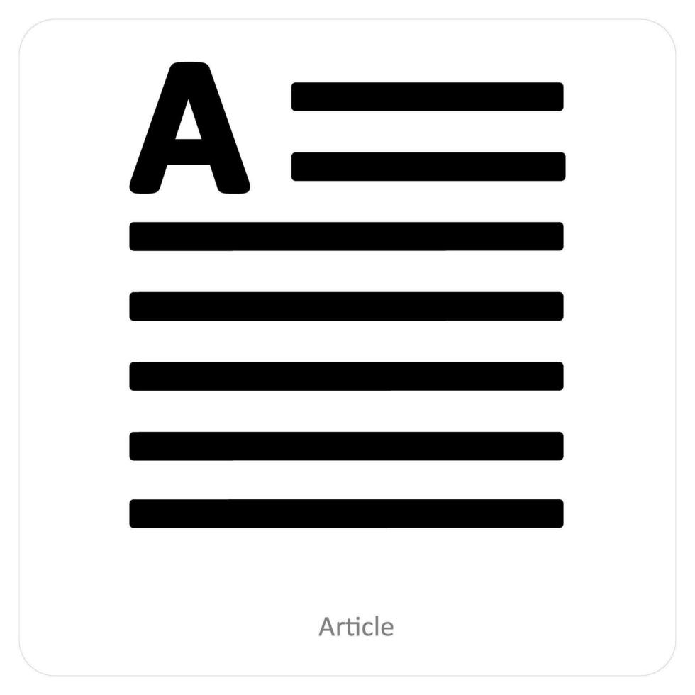 Article and content icon concept vector