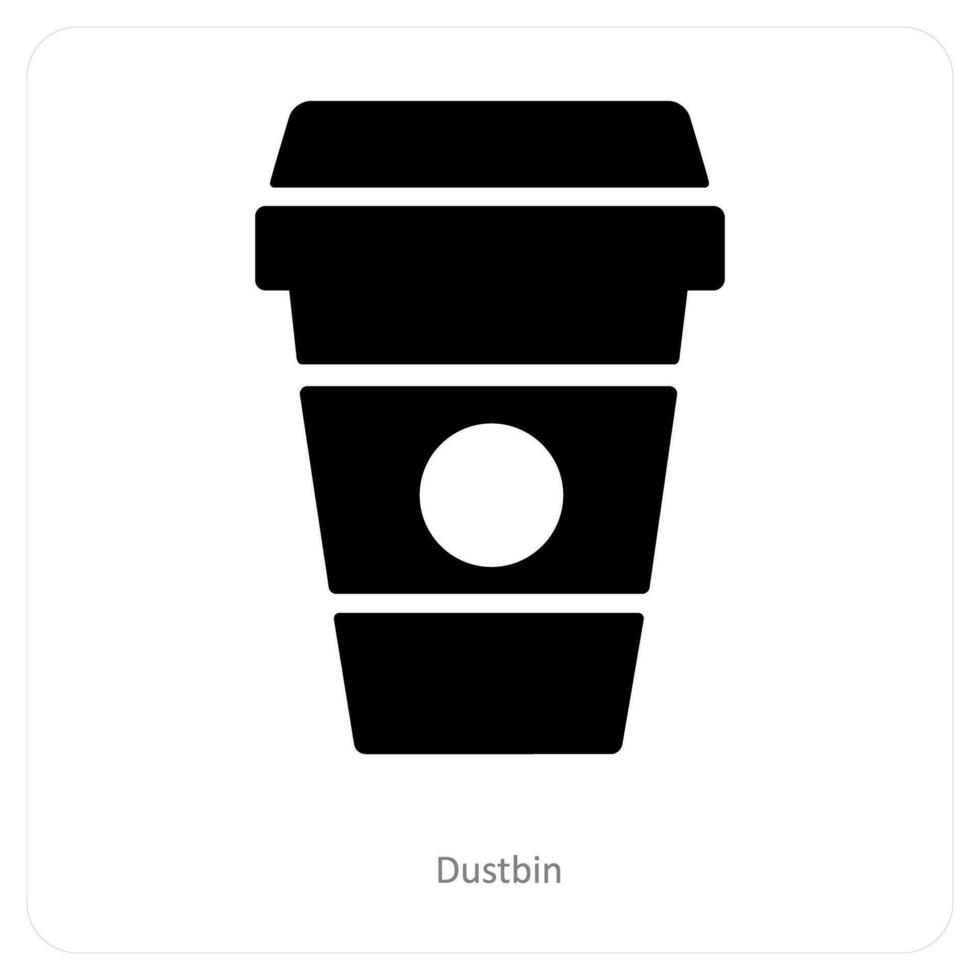 Dustbin and recycle icon concept vector