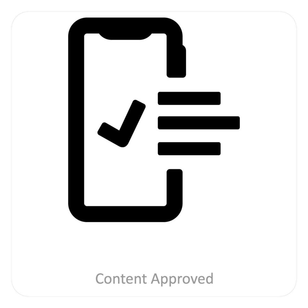 Content Approved and document icon concept vector