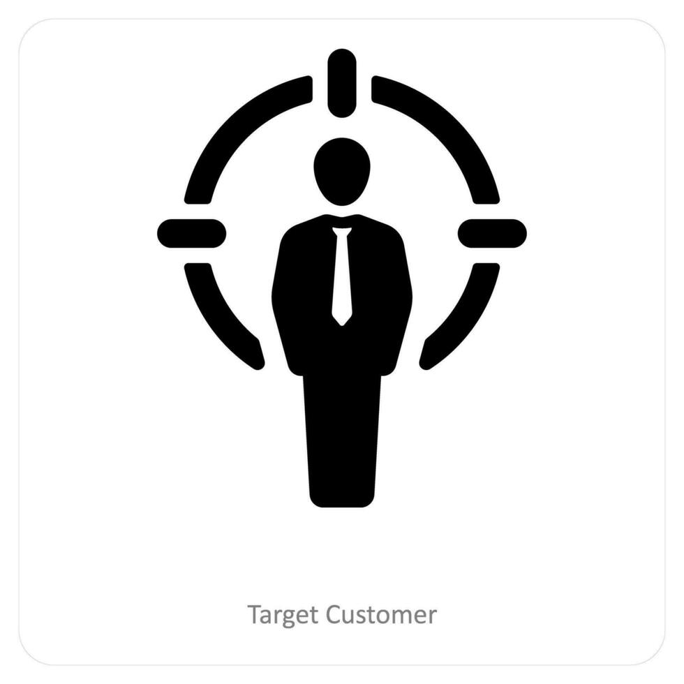 Target Customer and audience icon concept vector