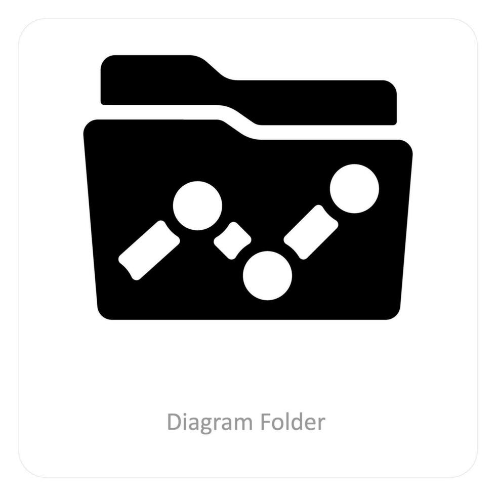 diagrama carpeta y diagrama icono concepto vector