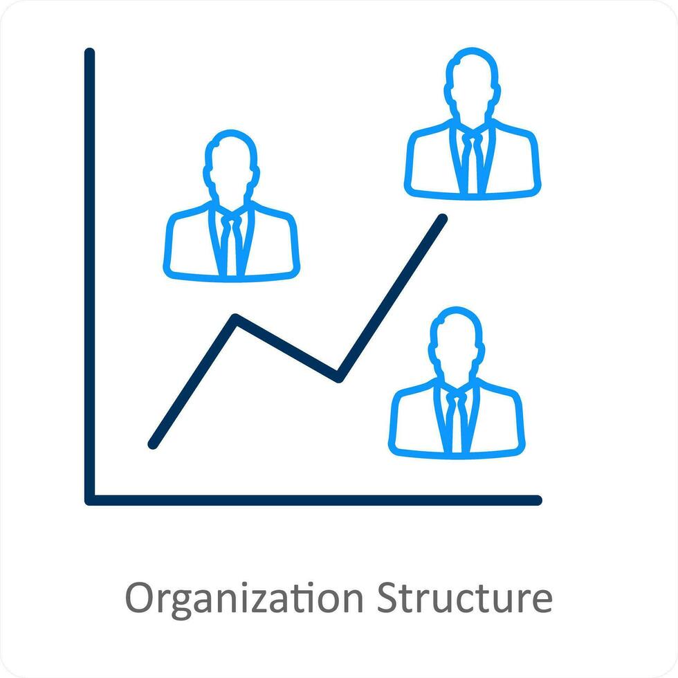 organización estructura y equipo icono concepto vector