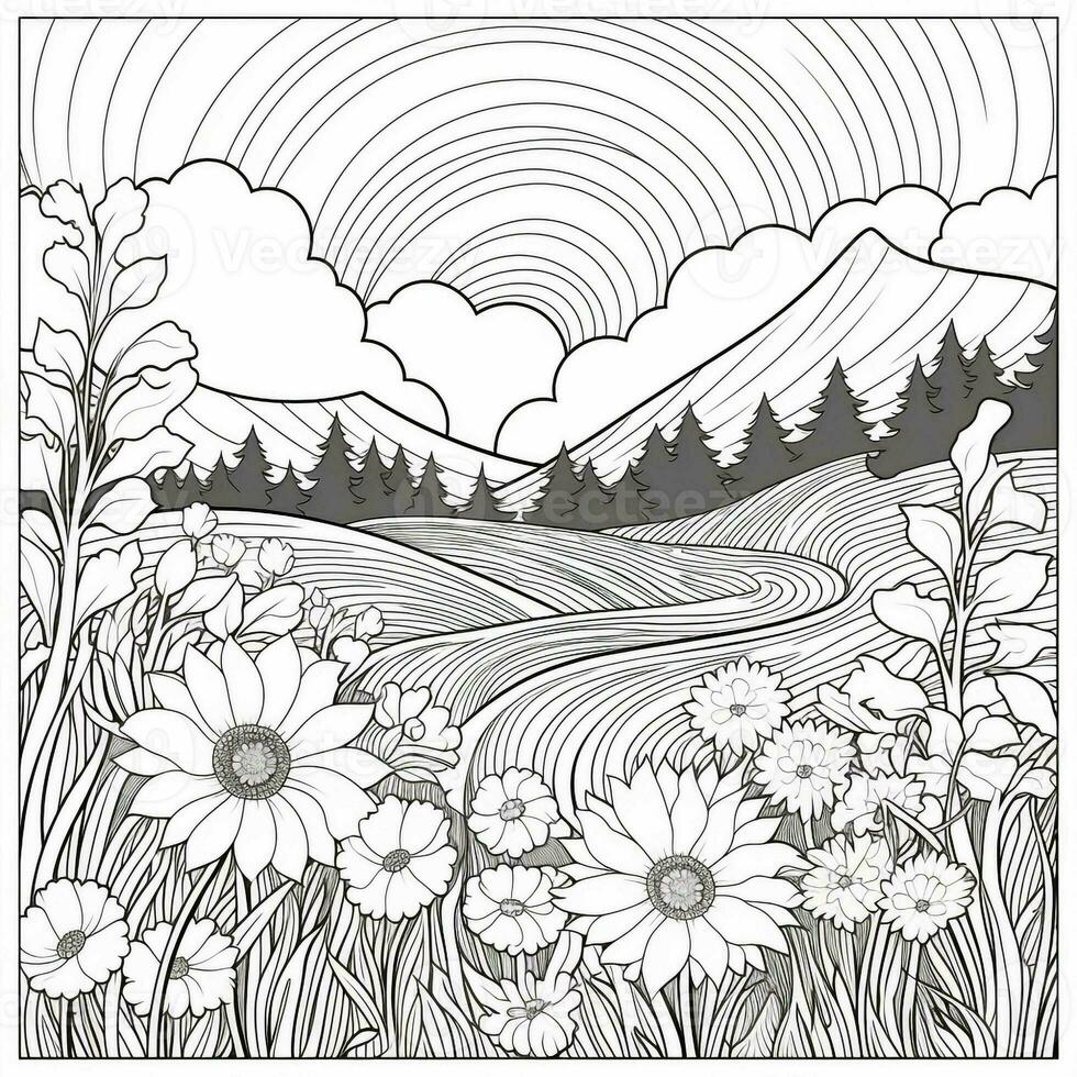 Spring Coloring Pages photo