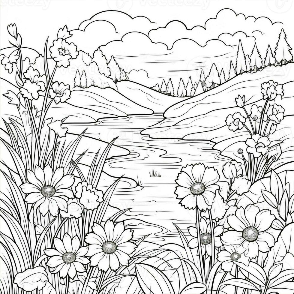 Spring Coloring Pages photo