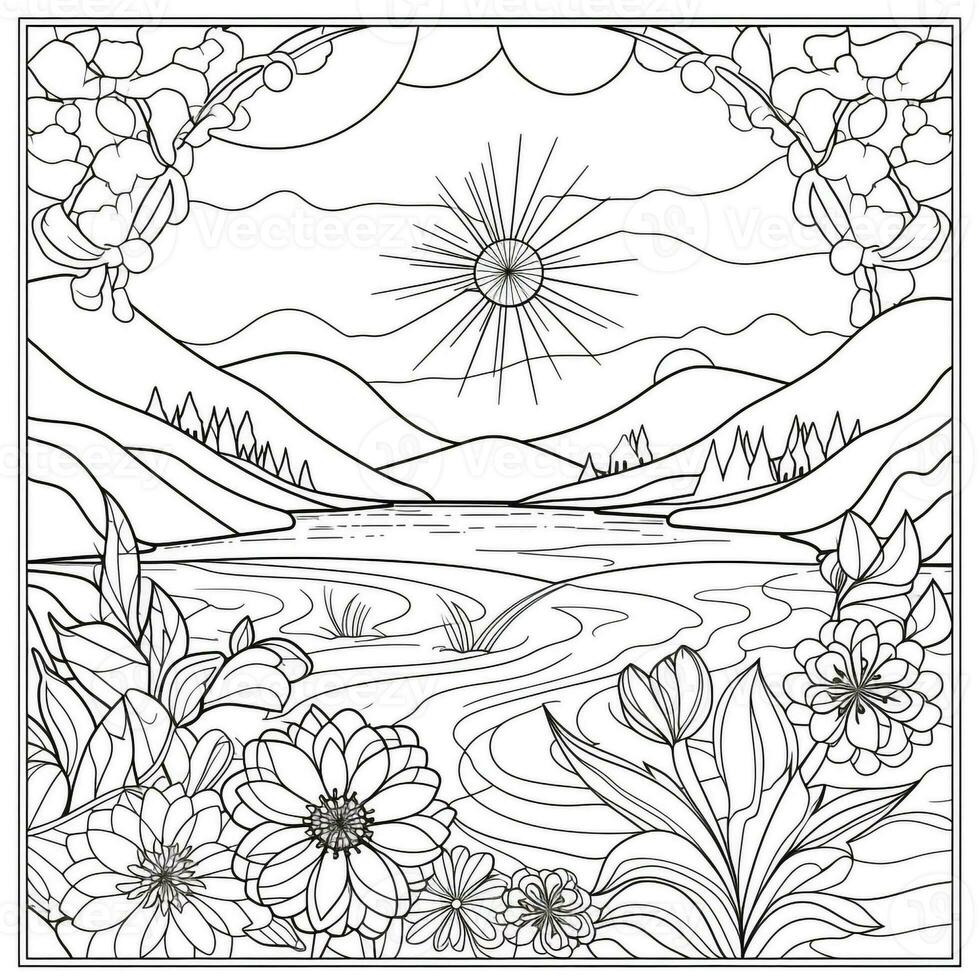 Spring Coloring Pages photo