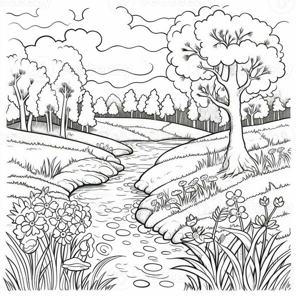 Spring Coloring Pages photo