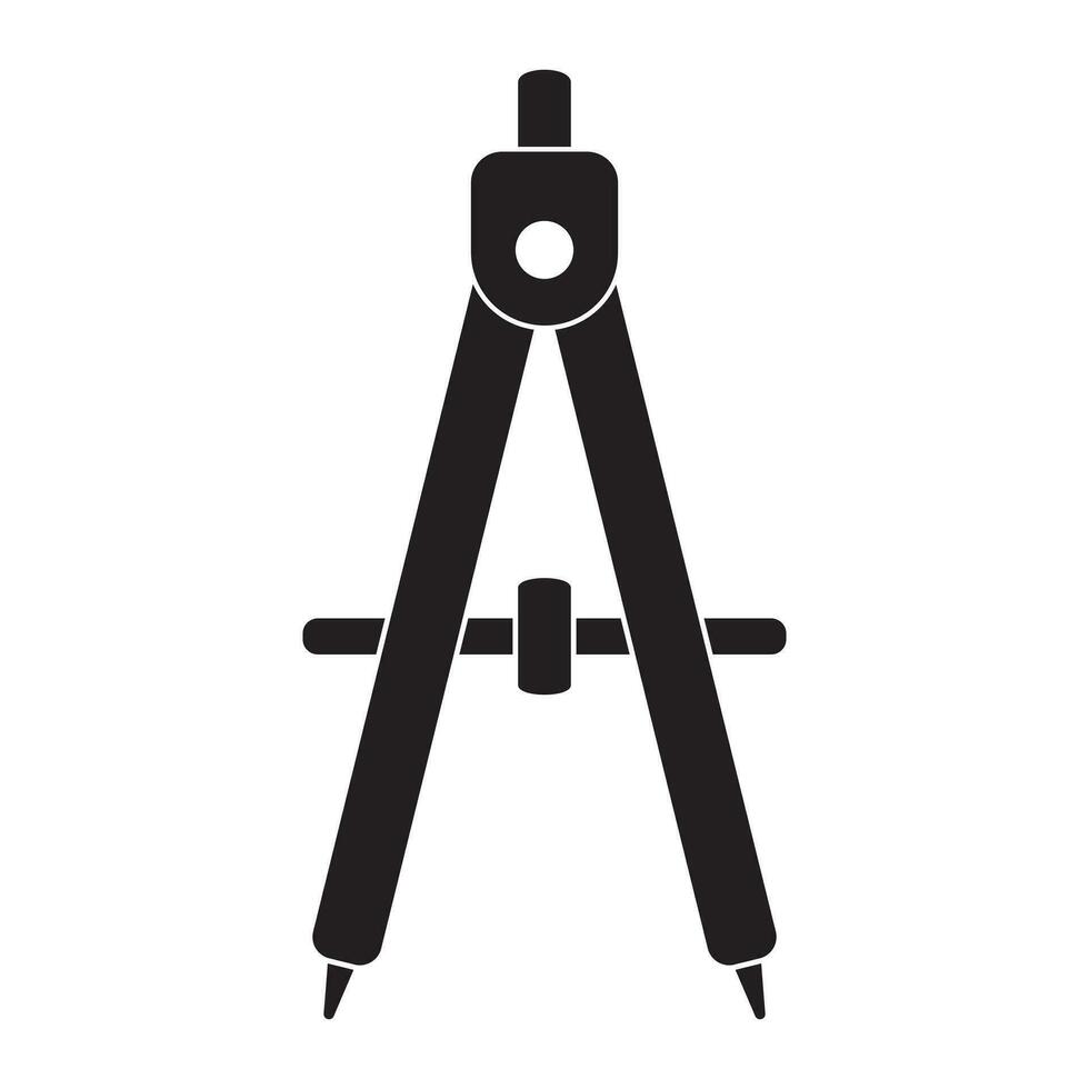 Drawing compass icon. Divider icon for website design. vector