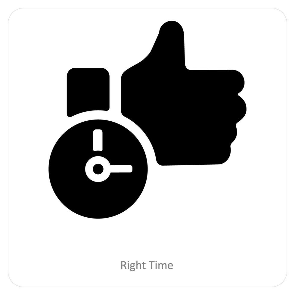 Right Time ad best icon concept vector