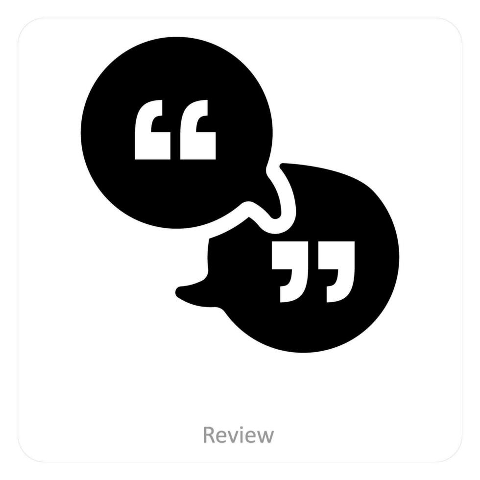 Review and rating icon concept vector